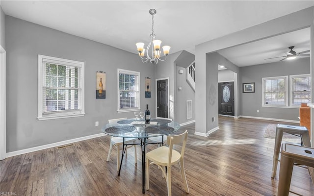 1215 W 27th St, Norfolk, VA 23508 - dining room with plenty of natural light, a chandelier, and wood finished floors