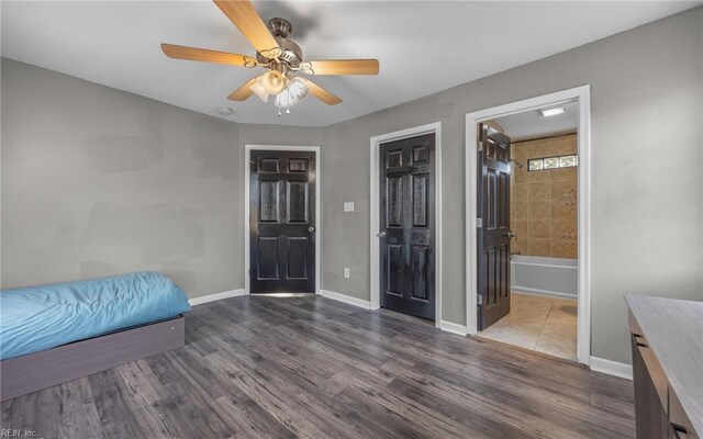 1215 W 27th St, Norfolk, VA 23508 - bedroom featuring wood finished floors, baseboards, and ceiling fan