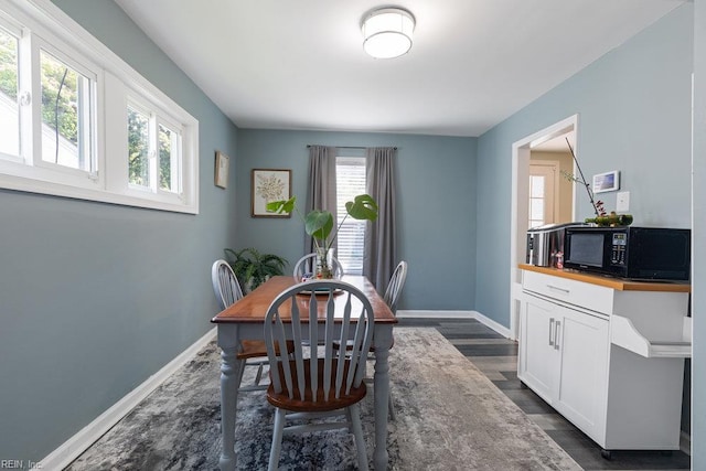 2766 Mckann Ave, Norfolk, VA 23509 - dining space featuring baseboards and dark wood-style flooring