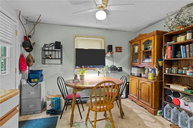 4420 Anderson Ave, Suffolk, VA 23435 - dining space with a ceiling fan and light flooring