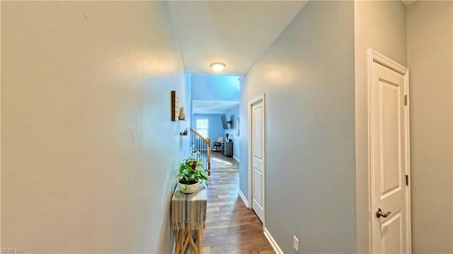 228 Bethune Dr, Williamsburg, VA 23185 - hallway featuring wood finished floors and baseboards