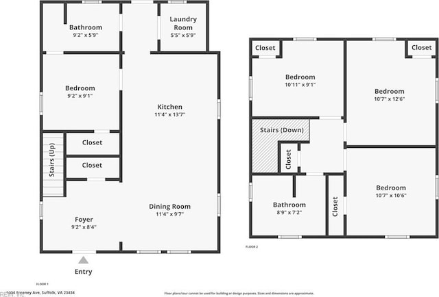 1604 Freeney Ave, Suffolk, VA 23434 - home floor plan