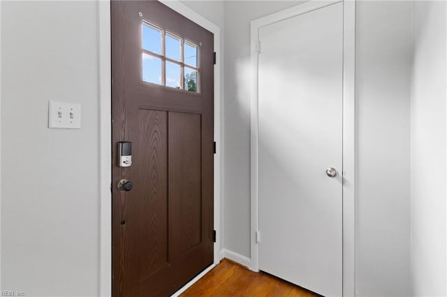 617 Redheart Dr, Hampton, VA 23666 - foyer featuring wood finished floors and baseboards