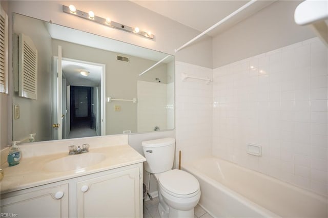 410 Babbling Brook Dr, Virginia Beach, VA 23462 - bathroom featuring toilet, vanity, and tub / shower combination