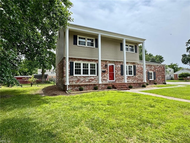 2 Yulee Ct, Hampton, VA 23669 - view of front of house featuring a front yard and brick siding