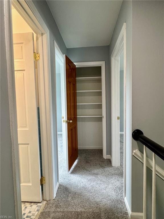 2 Yulee Ct, Hampton, VA 23669 - corridor featuring carpet flooring, baseboards, and an upstairs landing