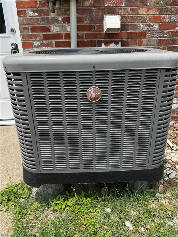 2 Yulee Ct, Hampton, VA 23669 - exterior view of central AC unit and brick siding