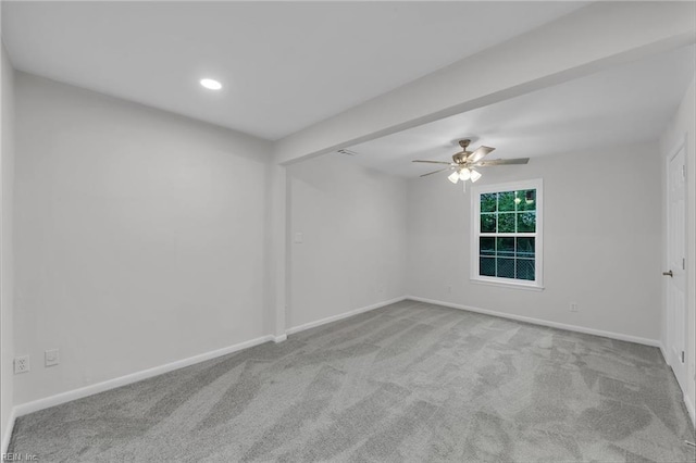 608 N Pine Grove Rd, Virginia Beach, VA 23452 - carpeted empty room featuring ceiling fan, baseboards, and recessed lighting
