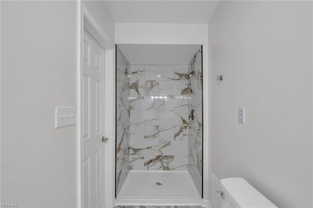 608 N Pine Grove Rd, Virginia Beach, VA 23452 - bathroom featuring toilet and a marble finish shower