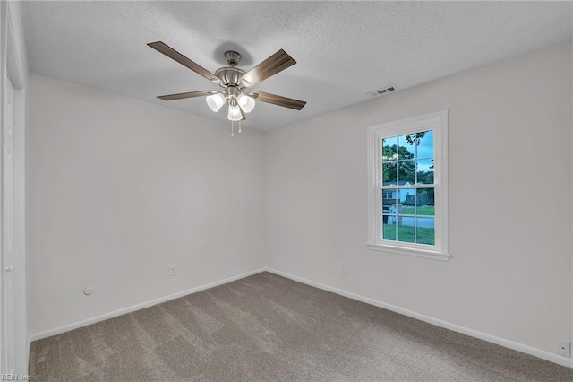 608 N Pine Grove Rd, Virginia Beach, VA 23452 - unfurnished room with carpet floors, a ceiling fan, baseboards, and a textured ceiling