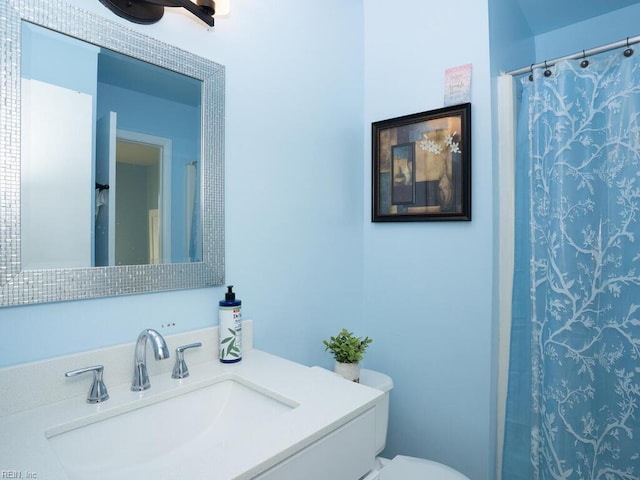 808 Dora Ct, Virginia Beach, VA 23455 - bathroom featuring vanity, toilet, and a shower with curtain