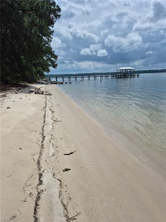1756 Tyndall Point Rd, Gloucester Point, VA 23062 - dock area featuring view of water and beach