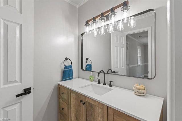 1756 Tyndall Point Rd, Gloucester Point, VA 23062 - bathroom featuring ornamental molding and vanity