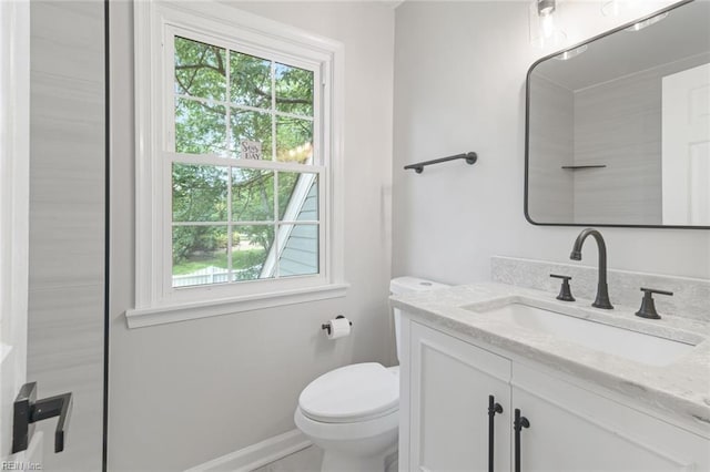 1756 Tyndall Point Rd, Gloucester Point, VA 23062 - bathroom featuring vanity, toilet, and baseboards