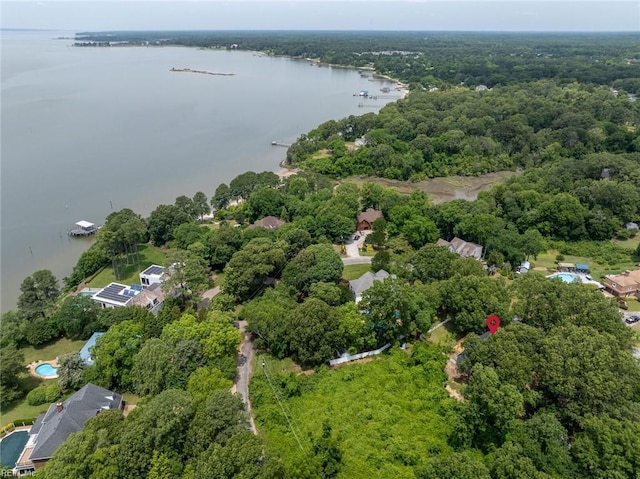 1756 Tyndall Point Rd, Gloucester Point, VA 23062 - aerial overview of property's location with a nearby body of water and a forest