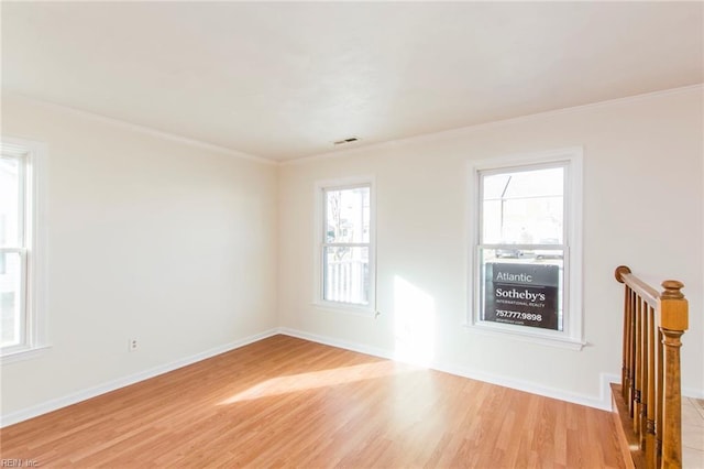 1582 Sword Dancer Dr, Virginia Beach, VA 23454 - spare room with light wood-style flooring, baseboards, and ornamental molding