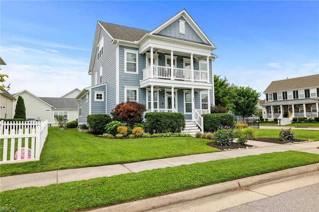 624 Mill Creek Pkwy, Chesapeake, VA 23323 - greek revival inspired property with a porch, board and batten siding, and a balcony