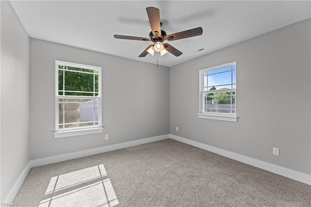 4 Roundtree Cir, Hampton, VA 23661 - carpeted spare room with a ceiling fan and baseboards