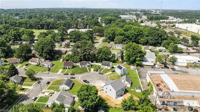4 Roundtree Cir, Hampton, VA 23661 - aerial view of property and surrounding area with nearby suburban area
