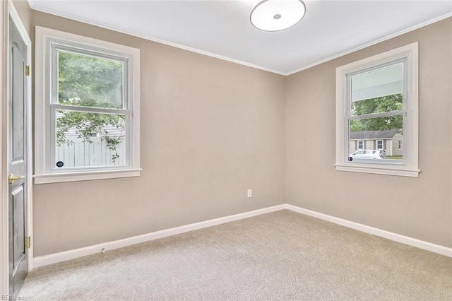 112 Atwell Ln, Hampton, VA 23669 - carpeted spare room with crown molding and baseboards