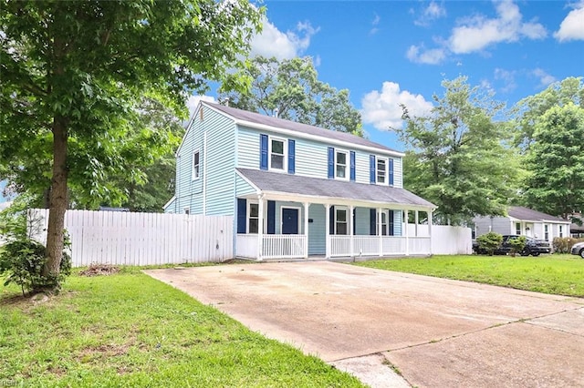 112 Atwell Ln, Hampton, VA 23669 - view of front facade featuring covered porch and driveway