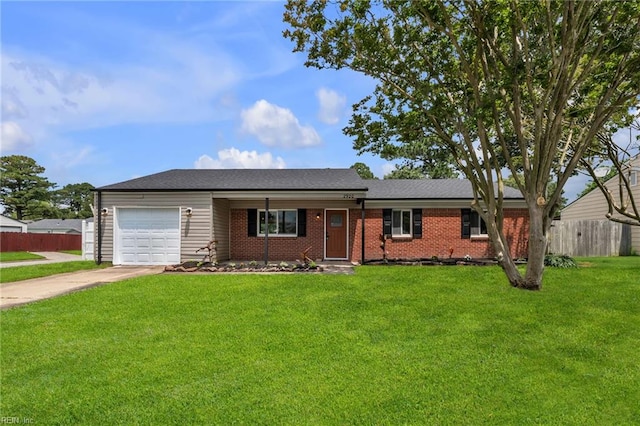 2920 Fetsch Pl, Virginia Beach, VA 23453 - single story home featuring concrete driveway, an attached garage, and brick siding