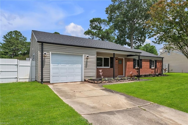 2920 Fetsch Pl, Virginia Beach, VA 23453 - ranch-style house featuring an attached garage, concrete driveway, and brick siding