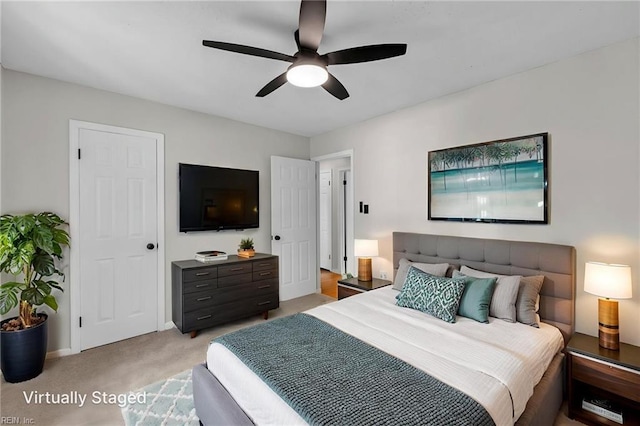 2920 Fetsch Pl, Virginia Beach, VA 23453 - bedroom featuring light colored carpet, a ceiling fan, and baseboards