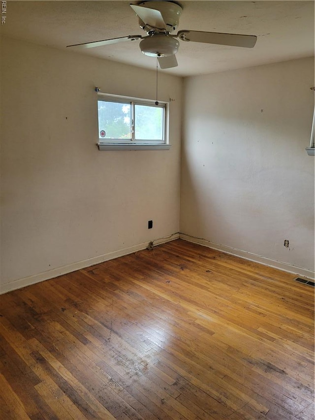 536 Longfellow Ave, Virginia Beach, VA 23462 - spare room with ceiling fan, wood-type flooring, and baseboards