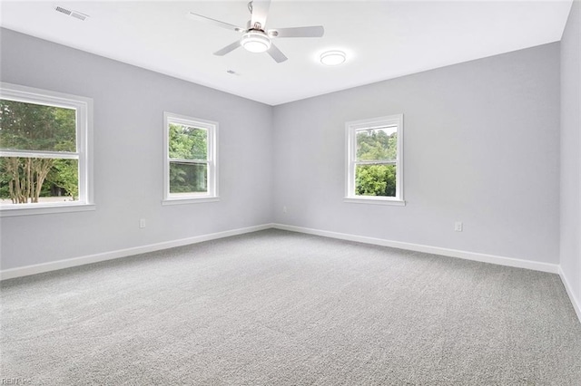 3502 Goodwin Neck Rd, Yorktown, VA 23692 - unfurnished room featuring baseboards, carpet flooring, and a ceiling fan
