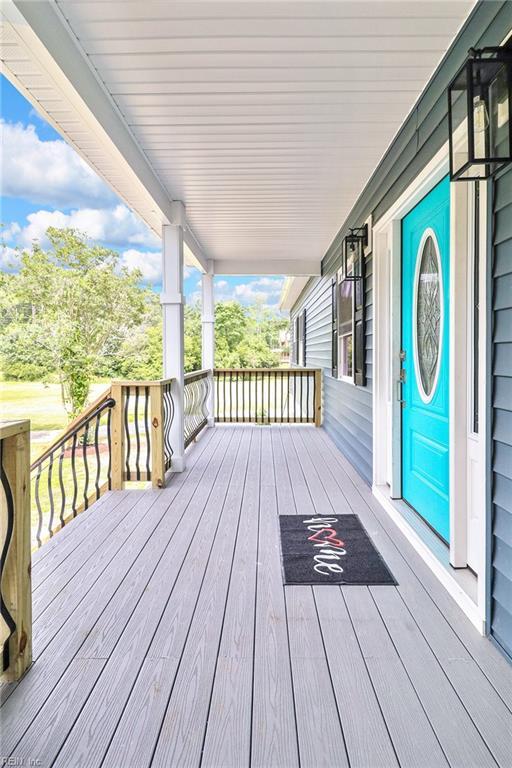 3502 Goodwin Neck Rd, Yorktown, VA 23692 - view of wooden porch