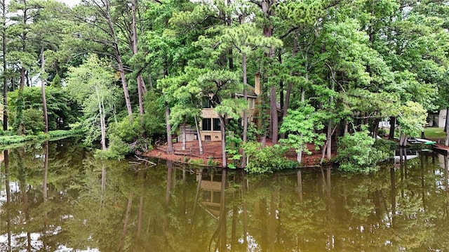928 S Spigel Dr, Virginia Beach, VA 23454 - dock area with a wooded view and a water view