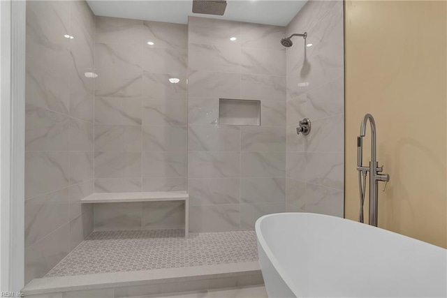 928 S Spigel Dr, Virginia Beach, VA 23454 - full bath with a freestanding bath, tiled shower, and a sink