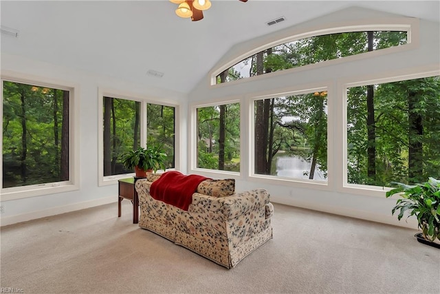 928 S Spigel Dr, Virginia Beach, VA 23454 - sunroom / solarium with lofted ceiling, carpet flooring, and baseboards
