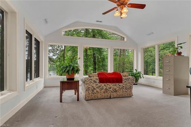 928 S Spigel Dr, Virginia Beach, VA 23454 - sunroom featuring vaulted ceiling, carpet, and baseboards