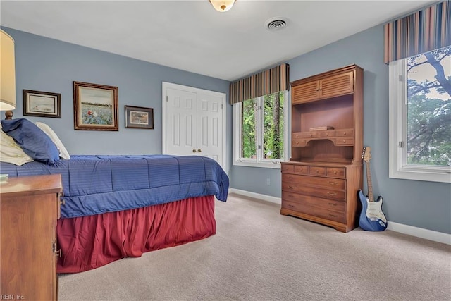 928 S Spigel Dr, Virginia Beach, VA 23454 - carpeted bedroom with baseboards, multiple windows, and a closet
