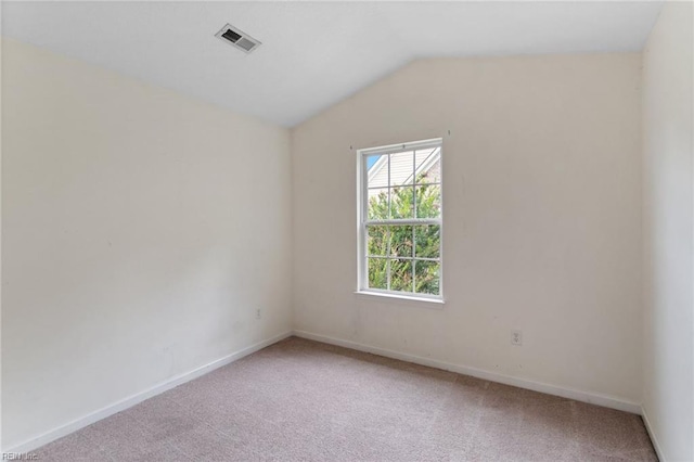 10 Musket Ln, Hampton, VA 23666 - spare room featuring light colored carpet and lofted ceiling