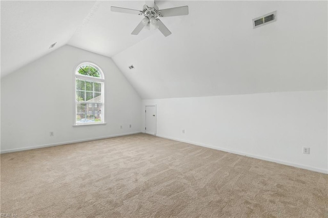 5308 Doral Woods Ct, Suffolk, VA 23435 - bonus room featuring carpet floors, lofted ceiling, baseboards, and a ceiling fan