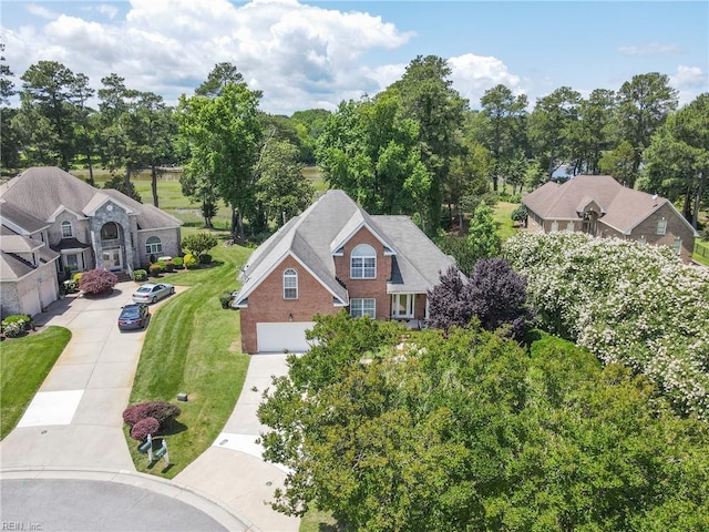 5308 Doral Woods Ct, Suffolk, VA 23435 - aerial view of property and surrounding area with a tree filled landscape