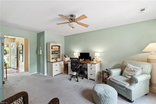 2004 Convoy Ct, Virginia Beach, VA 23454 - office with ceiling fan and light carpet