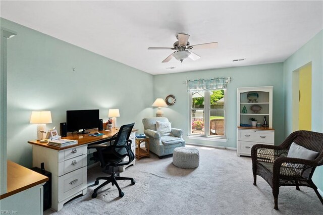 2004 Convoy Ct, Virginia Beach, VA 23454 - office featuring light carpet and a ceiling fan