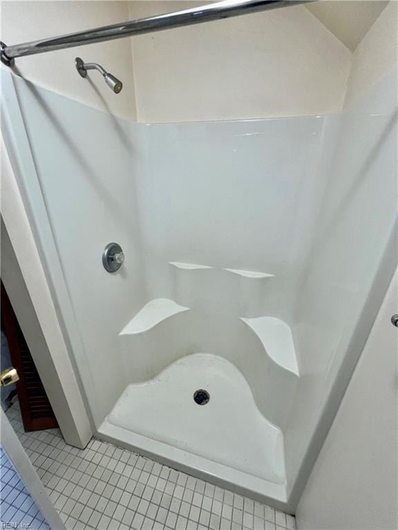 123 Orchard Cove Ln, Callao, VA 22435 - full bathroom featuring a shower and tile patterned flooring