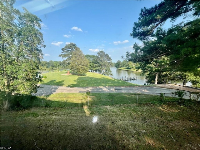 123 Orchard Cove Ln, Callao, VA 22435 - view of grassy yard featuring a water view and view of scattered trees