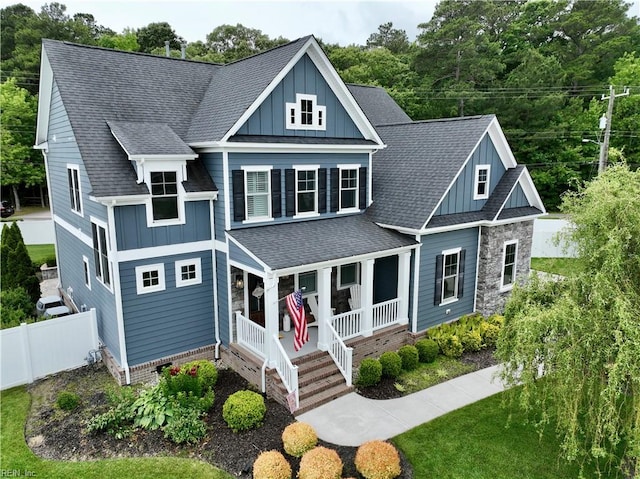2701 Ashbys Bridge Ct, Virginia Beach, VA 23456 - craftsman house with board and batten siding, covered porch, and a shingled roof
