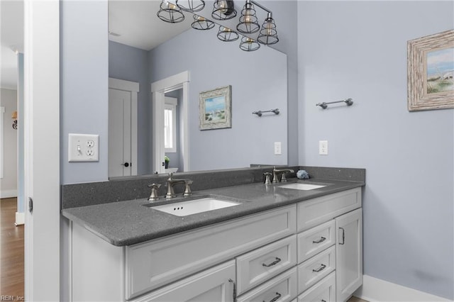 2701 Ashbys Bridge Ct, Virginia Beach, VA 23456 - full bath with double vanity and wood finished floors