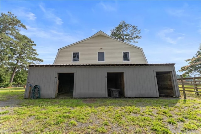 2652 Benefit Rd, Chesapeake, VA 23322 - back of house featuring a gambrel roof, an outbuilding, an outdoor structure, and a metal roof