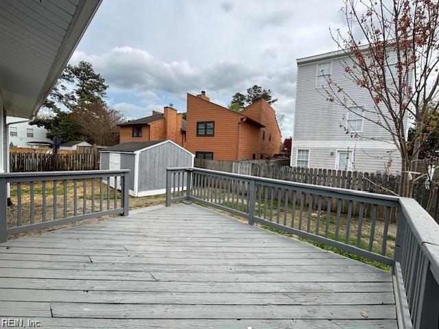 913 B St, Virginia Beach, VA 23451 - wooden deck featuring a fenced backyard