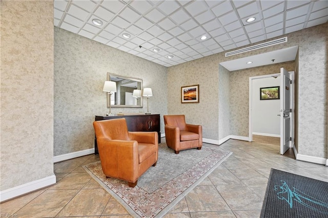 7501 River Rd Unit 4A, Newport News, VA 23607 - lobby with recessed lighting and wallpapered walls
