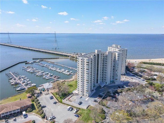 7501 River Rd Unit 4A, Newport News, VA 23607 - drone / aerial view of a nearby body of water and a marina