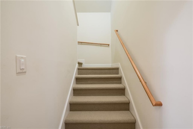 5225 Regatta Pointe Rd, Suffolk, VA 23435 - stairs featuring baseboards